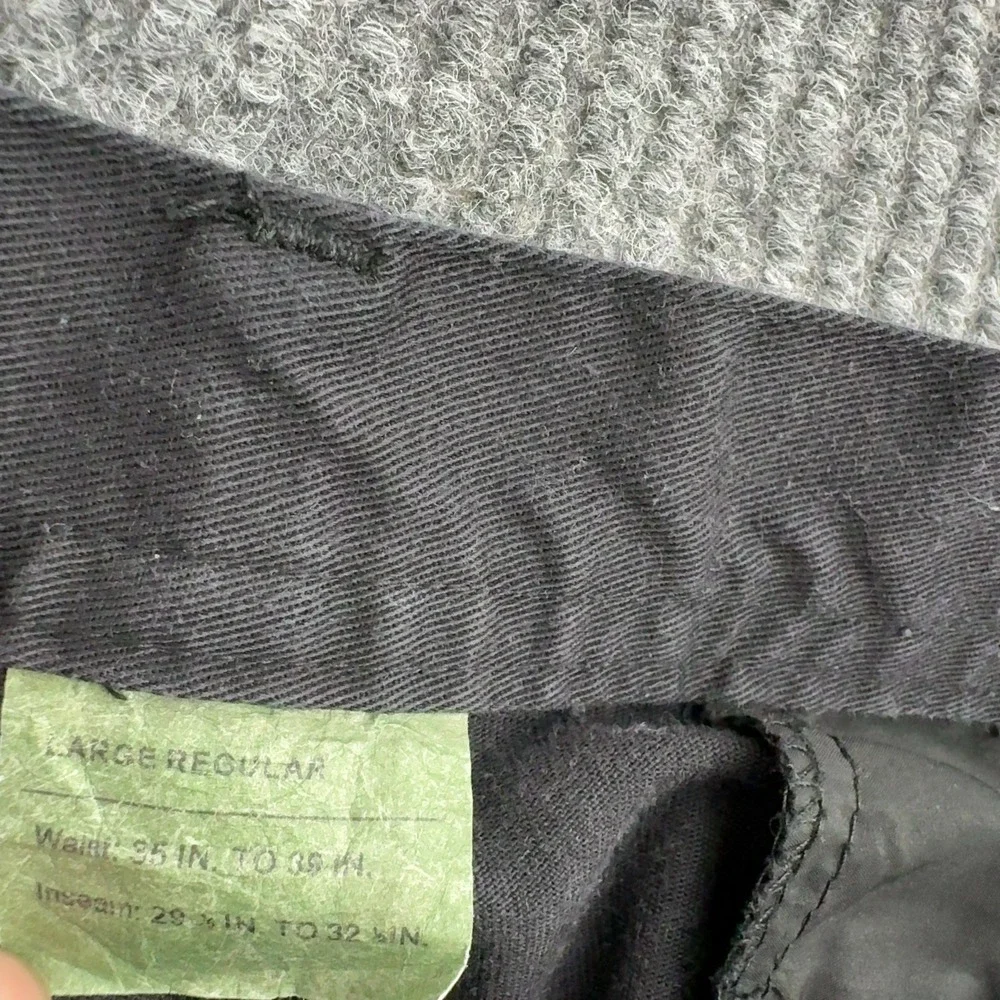 Advantex BDU Cargo Pants Mens L Black Cotton Blend Adjustable Tactical Gorp